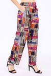 Buy_Linen Bloom_Multi Color 100% Pure Linen Printed Digital Tokyo Pant _Online_at_Aza_Fashions