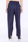 Shop_Linen Bloom_Blue 100% Pure Linen Pant _at_Aza_Fashions