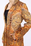 Buy_Linen Bloom_Multi Color 100% Pure Linen Persia Notched Print Coat _Online_at_Aza_Fashions