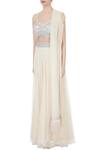 Buy_J by Jannat_White V Neck Embroidered Lehenga Set For Women_Online_at_Aza_Fashions