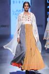 Buy_Divya Sheth_Multi Color Round Handwoven Cotton Flared Kurta For Women_at_Aza_Fashions
