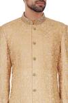 Kommal Sood_Beige Cotton Silk Sherwani Set_at_Aza_Fashions