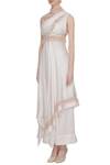 Buy_Divya Kanakia_Dusty Pink One-shoulder Cotton Satin Cocktail Gown_Online_at_Aza_Fashions