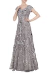 Buy_Nadine Dhody_Silver Embellished Gown_at_Aza_Fashions