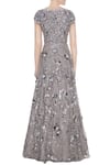 Shop_Nadine Dhody_Silver Embellished Gown_at_Aza_Fashions