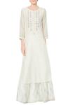 Buy_Anita Dongre_Natural Chanderi Mull Jiyera Kurta With Palazzo Pants_at_Aza_Fashions