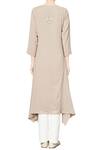 Shop_Anita Dongre_Grey Cotton Georgette Embroidered Ishira Tunic_at_Aza_Fashions