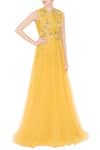Buy Aharin India Yellow Embroidered Gown at Aza Fashions Buy_Aharin India_Yellow Embroidered Gown _at_Aza_Fashions