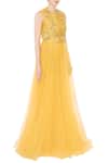 Aharin India Yellow Embroidered Gown Online at Aza Fashions Aharin India_Yellow Embroidered Gown _Online_at_Aza_Fashions