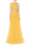 Shop Aharin India Yellow Embroidered Gown Online at Aza Fashions Shop_Aharin India_Yellow Embroidered Gown _Online_at_Aza_Fashions