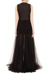 Shop_Aharin_Black Embroidered Gown_at_Aza_Fashions