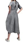 Shop_Bohame_Grey Cotton Plain Round Jumpsuit Dress _at_Aza_Fashions