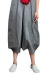 Bohame_Grey Cotton Plain Round Jumpsuit Dress For Women_Online_at_Aza_Fashions