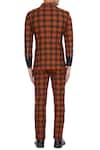 Shop_Paresh Lamba Signatures_Brown Two-piece Checkered Suit_at_Aza_Fashions
