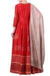 Shop_Samant Chauhan_Beige Cotton Silk Round Printed Anarkali With Dupatta For Women_at_Aza_Fashions