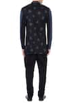 Shop_Vivek Karunakaran_Black Poplin Printed Short Kurta _at_Aza_Fashions
