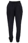 Vivek Karunakaran_Black Cotton Linen Jodhpuri Pant  _Online_at_Aza_Fashions