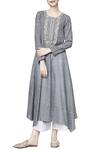 Buy_Anita Dongre_Grey Silk Printed Azalea Straight Tunic_at_Aza_Fashions