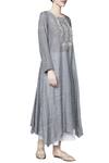 Anita Dongre_Grey Silk Printed Azalea Straight Tunic_Online_at_Aza_Fashions