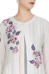 Rajat & Shraddha_Off Ivory Dori Embroidered Jacket Tunic With Under Layer And Palazzos  _at_Aza_Fashions