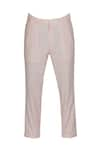 Shop_Kunal Anil Tanna_Pink Pleated Chanderi Trousers  _at_Aza_Fashions