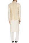 Shop_Kunal Anil Tanna_Beige Spun Silk Bandhi Jacket  _at_Aza_Fashions