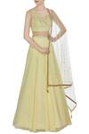 Buy Pooja Peshoria Yellow Georgette Embroidered Floral Round Sequin And Cutdana Hand Lehenga Set at Aza Fashions Buy_Pooja Peshoria_Yellow Georgette Embroidered Floral Round Sequin And Cutdana Hand Lehenga Set _at_Aza_Fashions