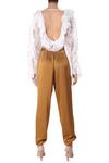 Shop_Deme By Gabriella_Brown Satin Silk Joggers_at_Aza_Fashions