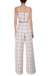 Shop_Deme by Gabriella_White Square Neck Checkered Crop Top _at_Aza_Fashions