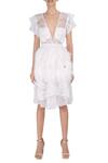 Buy_Deme by Gabriella_White Embellished Layered Dress_at_Aza_Fashions