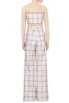 Shop_Deme by Gabriella_White Square Neck Checkered Pant Set _at_Aza_Fashions