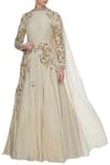 Buy_Bhumika Sharma_Ivory Crepe Silk Embroidered Anarkali Gown_at_Aza_Fashions