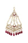 Buy_Kista_Gold Plated Kundan Passa With Pink Beads_at_Aza_Fashions