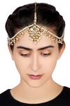 Buy_Kista_Gold Plated Bead Maangtikka_Online_at_Aza_Fashions