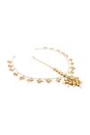 Buy_Kista_Gold Plated Bead Maangtikka_at_Aza_Fashions