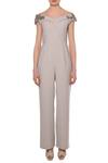 Buy_Platinoir_Grey Bardot Jumpsuit_at_Aza_Fashions