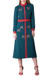 Buy_Shahin Mannan_Green Emerald Midi Shirt Dress With Belt  _at_Aza_Fashions