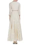 Shop_Neha Gursahani_Off White V Neck Ivory Chanderi Embroidered Anarkali Dress _at_Aza_Fashions