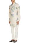 Buy_Sva By Sonam & Paras Modi_White Silk Printed Kurta And Pant Set_Online_at_Aza_Fashions