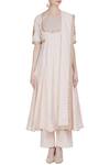 Shop_Punit Balana_Pink Round Embroidered Anarkali Kurta With Pants And Dupatta _Online_at_Aza_Fashions