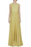 Shop_Label Anushree_Yellow Printed Long Maxi Dress For Women_Online_at_Aza_Fashions