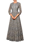 Buy_Garo_Blue Embroidered Gown For Women_at_Aza_Fashions