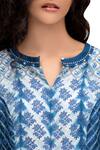 Buy_Krishna Mehta_Blue Silk Tie Dye Tie-dye Tunic  _Online_at_Aza_Fashions