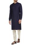 Buy Philocaly Blue Cotton Silk Classic Kurta And Pants at Aza Fashions Buy_Philocaly_Blue Cotton Silk Classic Kurta And Pants_at_Aza_Fashions