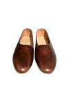 Shop_Artimen_Brown Plain Woven Leather Handcrafted Flip Side Shoes _at_Aza_Fashions