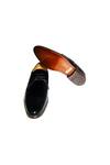 Artimen_Black Plain Patent Leather Handcrafted Derbs _Online_at_Aza_Fashions