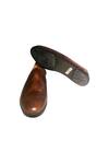 Artimen_Brown Leather Handcrafted V-loafer_Online_at_Aza_Fashions