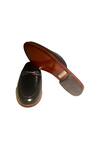 Artimen_Black Plain Pure Leather Slip-on Mules _Online_at_Aza_Fashions
