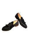 Buy_Artimen_Black Plain Pure Leather D-monk Shoes _at_Aza_Fashions