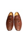 Shop_Artimen_Brown Pure Leather Tassel Detail Loafers_at_Aza_Fashions